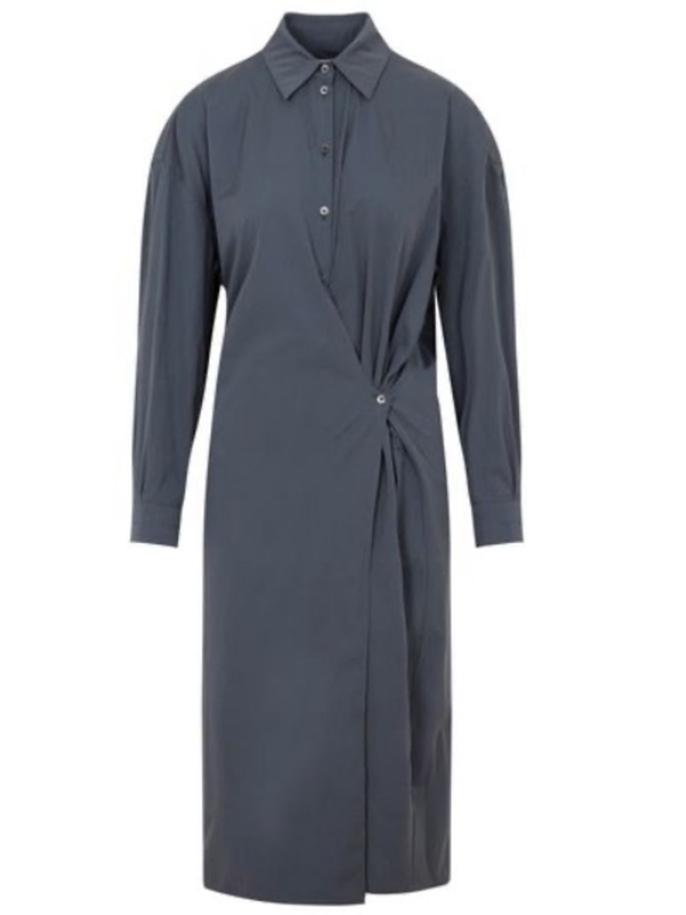 Lemaire Organic Cotton Poplin Twisted Dress Navy Size 38